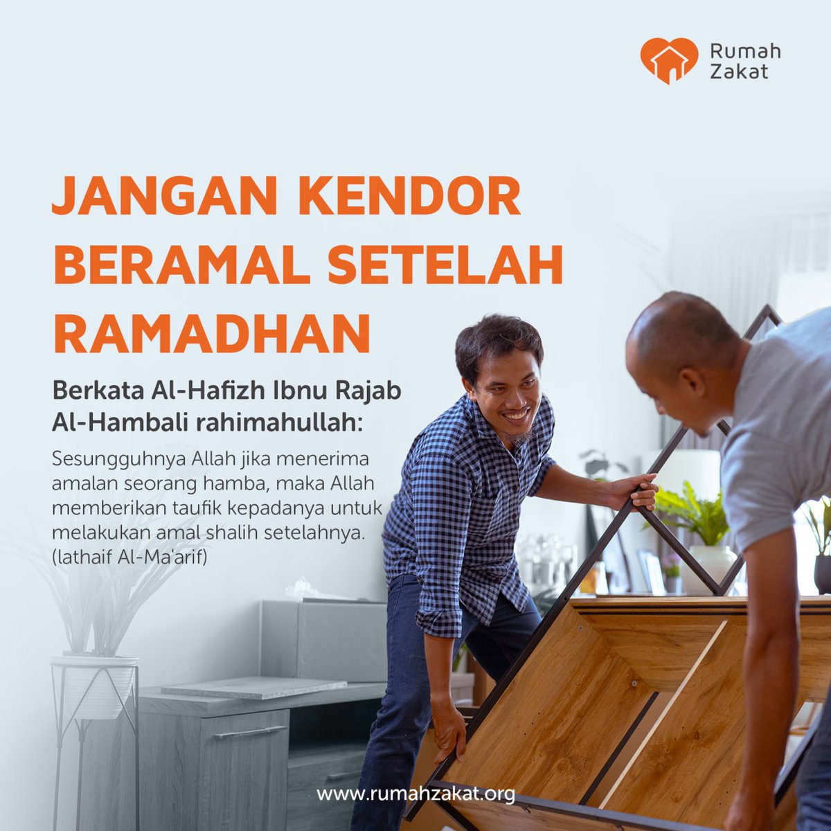 Semoga selama dalam madrasah puasa selama sebulan penuh Allah SWT memberikan pengampunan kepada kita.

Walau suasana diluar bulan Ramadhan berbeda akan tetapi semangat ibadah harus tetap di jaga.

#RumahZakat #Inspirasi