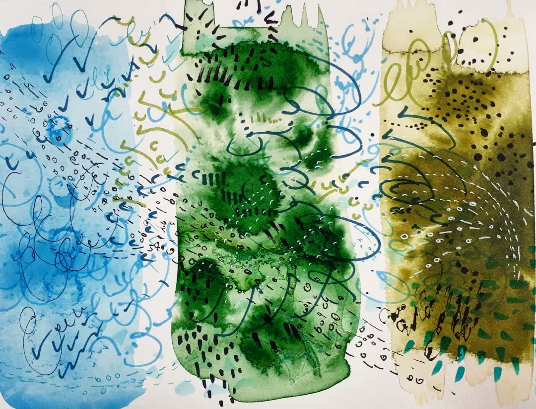 RavenesqueM's tweet photo. Happy #InternationalDawnChorusDay! 
Celebrating #DawnChorusDay by #sound #drawing in a rainy #garden in #northwales always magical to hear the first #birdsong of the day. #dawnchorus2022 @Natures_Voice  #recordingsounds #markmaking #expressivemarks #mixedmedia #ArtistOnTwitter https://t.co/WZzdQsuV0f