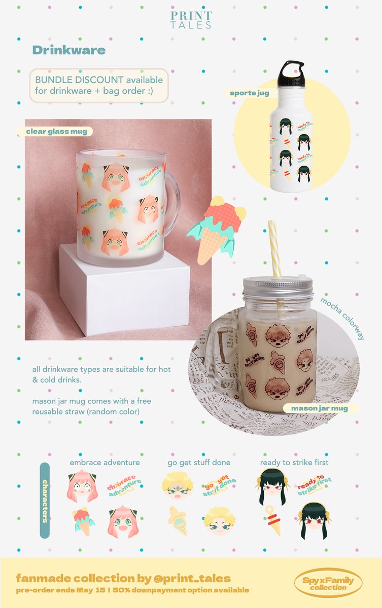 print_tales's tweet photo. ♡ HELP RT ♡ #SpyxFamily Collection 🏡 

— Mug, jug, shirt, bag, deskmat

🛒 PH &amp; INTL Pre-Order: https://t.co/cFahPlZ8h9

✅ 50% DP &amp; SCO option
🗓 DOO: May 15

See reply for more product 📷
📩 DM for GO

#スパイファミリー #SPY_FAMILY anya loid yor forger anitwt wts lfb https://t.co/TkYT7mluq7
