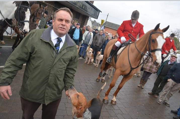 Karma? Maybe.
Certainly when long-time supporters of atrocities 
#foxhunting #badgercull fall from grace, it is grimly satisfying. #neilparish #Tiverton