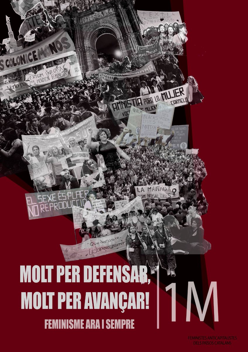 Les feministes anticapitalistes dels Països Catalans estarem aquest #1demaig als carrers per reivindicar la unitat de la classe treballadora ✊🏽💜

#Moltperdefensar #Moltperavançar #femisanticapisPPCC