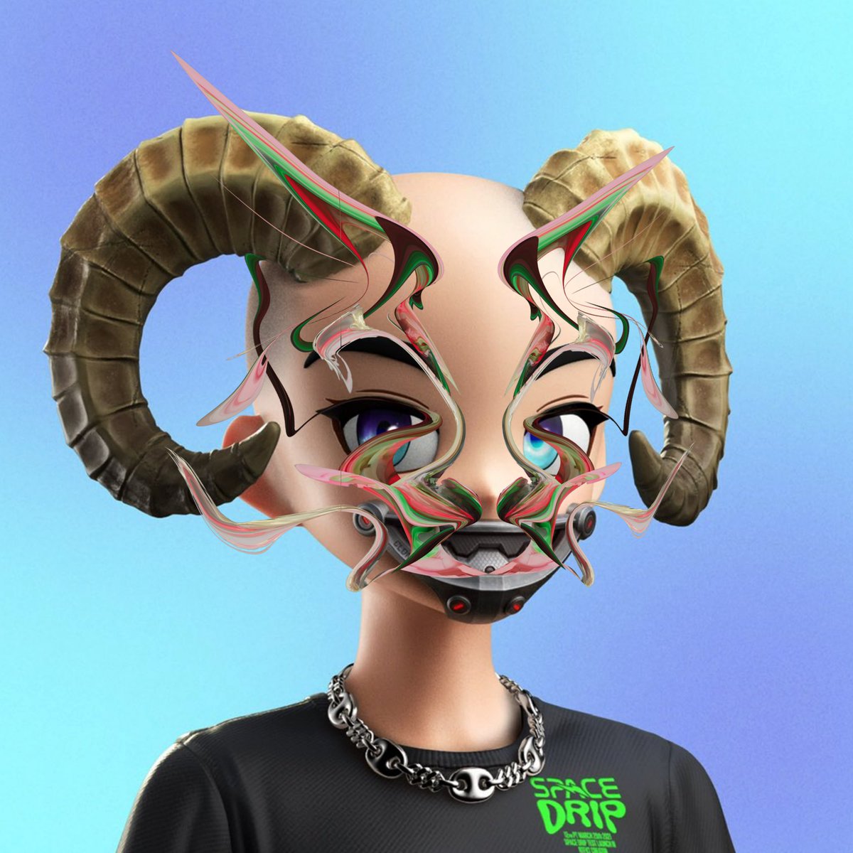 irlmask_nft's tweet photo. If u not human, u can wear #IRLMask
#digitalfashion #digitalart #FashionNFT #Virtualfashion #web3fashion #opensea https://t.co/wHEZeEkvSd