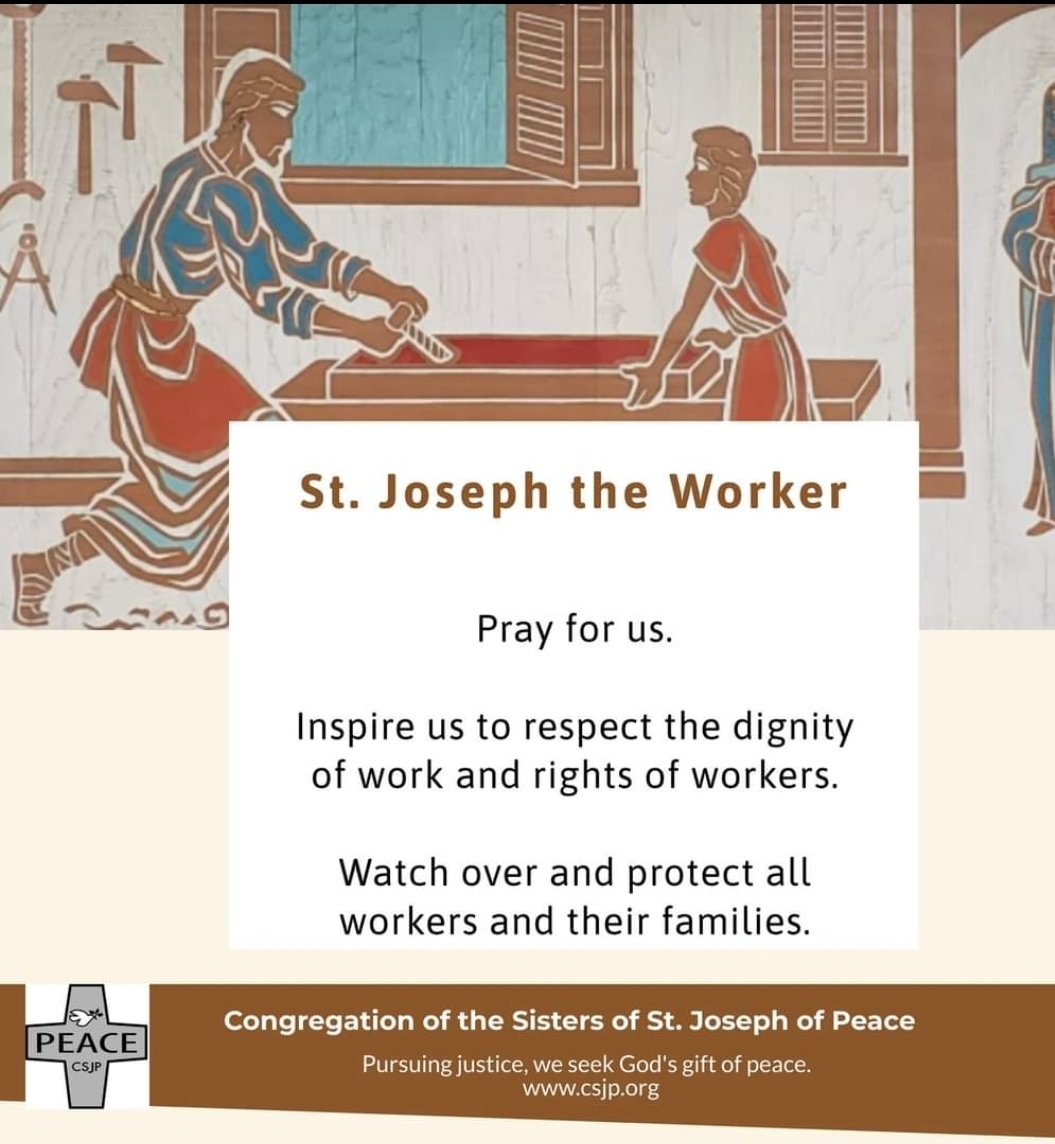 #StJosephtheWorker pray for us