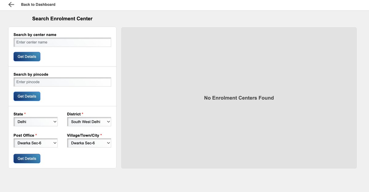 himzmailbox's tweet photo. @Aadhaar_Care Unable to book appointment for enrollment online. After filling the form, shows blank screen for any selected location. What to do? https://t.co/K6lcQ40cx5