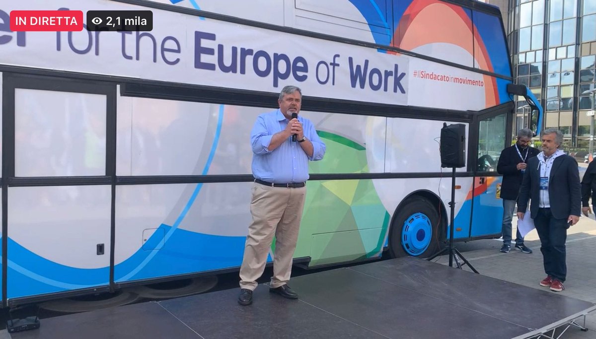 fpcapone's tweet photo. Oggi, Primo Maggio, in occasione della Festa del Lavoro siamo a Bruxelles al nostro evento sotto la Commissione Europea dal titolo “Together for the Europe of work” per parlare di lavoro, Unione europea e futuro dell’Italia.  #ilsindacatoinmovimento 
#uglfuturoallavoro https://t.co/7vtXAFzdGq