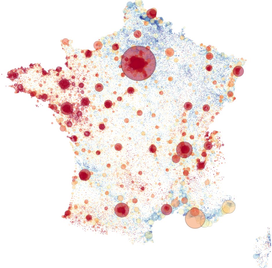 chrisavenel's tweet photo. #TissUUmaps can display large-scale spatial omics, but not only!!π
Here: an interactive version of #LePen vs #Macron results at the town level: https://t.co/7Mqz2f6b6Z https://t.co/Sy6AoywquK