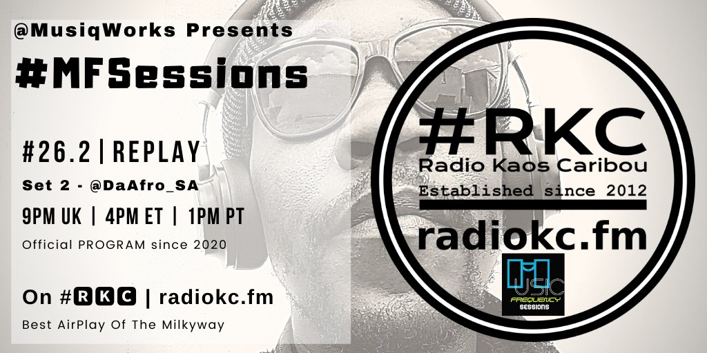 #π₯ππ (@radiokc) on Twitter photo TODAY
π9PM UKβͺ4PM ETβͺ1PM PT
#MFSessions #26.2 #REPLAY
by <a href="/MusiqWorks/">#MusicFanRadio</a>
β¬οΈDetailsβ¬οΈ
π fb.com/RadioKC/posts/β¦
π» #ππ
Ίπ
² Set 2 - <a href="/DaAfro_SA/">Daafro</a> featuring
<a href="/acemantez_bw/">iwongoπ§πΌ</a> x <a href="/TheRealLeSoul/">LeSoul WaAfrica</a> | <a href="/masshworldwide/">MasΕ‘h</a> | <a href="/ValexxOfficial/">VΞLΞXX</a> x <a href="/iddaziz/">idd aziz</a> x <a href="/CaiiroSA/">Caiiro</a>
.../... TODAY
π9PM UKβͺ4PM ETβͺ1PM PT
#MFSessions #26.2 #REPLAY
by <a href="/MusiqWorks/">#MusicFanRadio</a>
β¬οΈDetailsβ¬οΈ
π fb.com/RadioKC/posts/β¦
π» #ππ
Ίπ
² Set 2 - <a href="/DaAfro_SA/">Daafro</a> featuring
<a href="/acemantez_bw/">iwongoπ§πΌ</a> x <a href="/TheRealLeSoul/">LeSoul WaAfrica</a> | <a href="/masshworldwide/">MasΕ‘h</a> | <a href="/ValexxOfficial/">VΞLΞXX</a> x <a href="/iddaziz/">idd aziz</a> x <a href="/CaiiroSA/">Caiiro</a>
.../...
