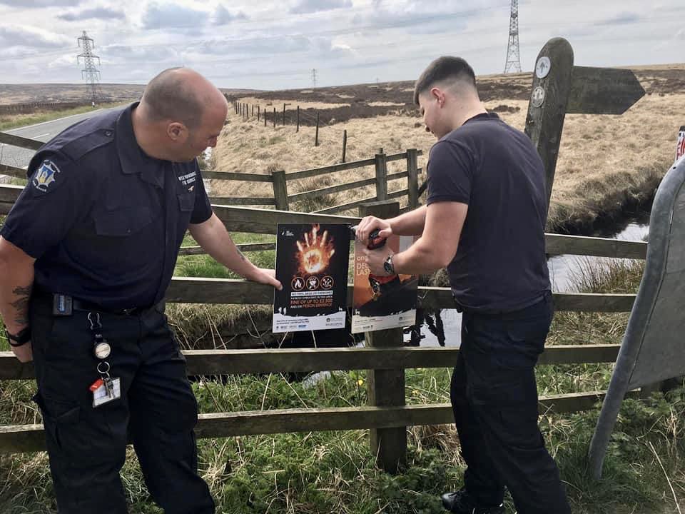 Mytholmroyd Firefighters have been out this weekend educating & engaging, highlighting the Public Space Protection Order (PSPO) that’s in place across West Yorkshire #BeMoorAware 👏🏼👍🏻🚒