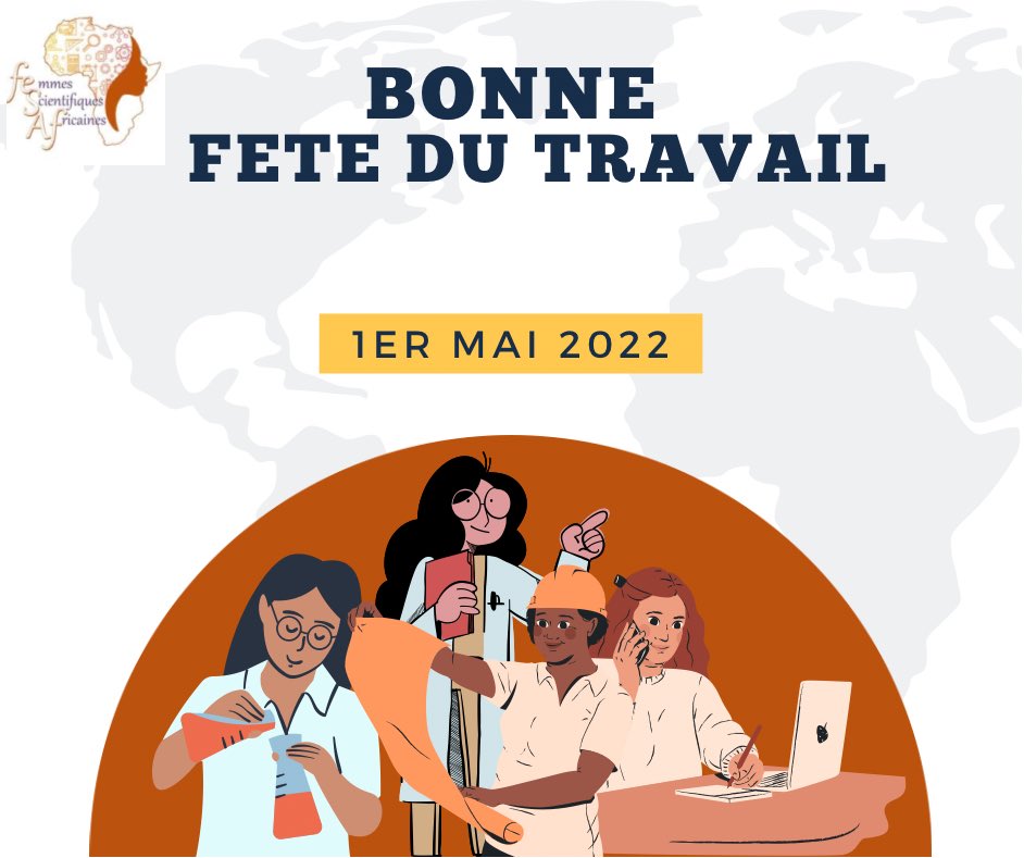 ONGFESAF's tweet photo. L’ONG FESAF vous souhaite une bonne fête du travail.

#ongfesaf
#pourplusdefemmesscientifiquesafricaines
#fetedutravail https://t.co/asDXQko9bJ