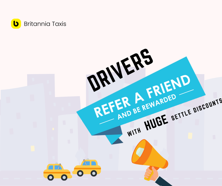 Get HUGE settle discounts when you refer a driver to Britannia 🚕🤝 Share the excitement for our HUGE savings opportunities. We'll give you £20 discount from your settle every week for every driver you refer for 26 weeks!*

Sign up Today - zcu.io/C0kY

T&amp;C's apply.