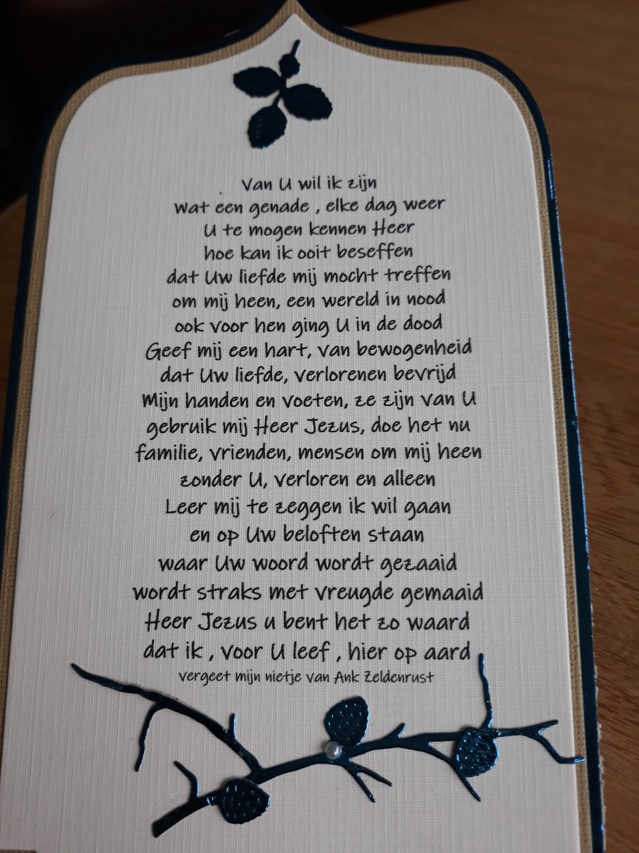 Van u wil ik zijn
#gedichten #vergeetmijnietjes #ank