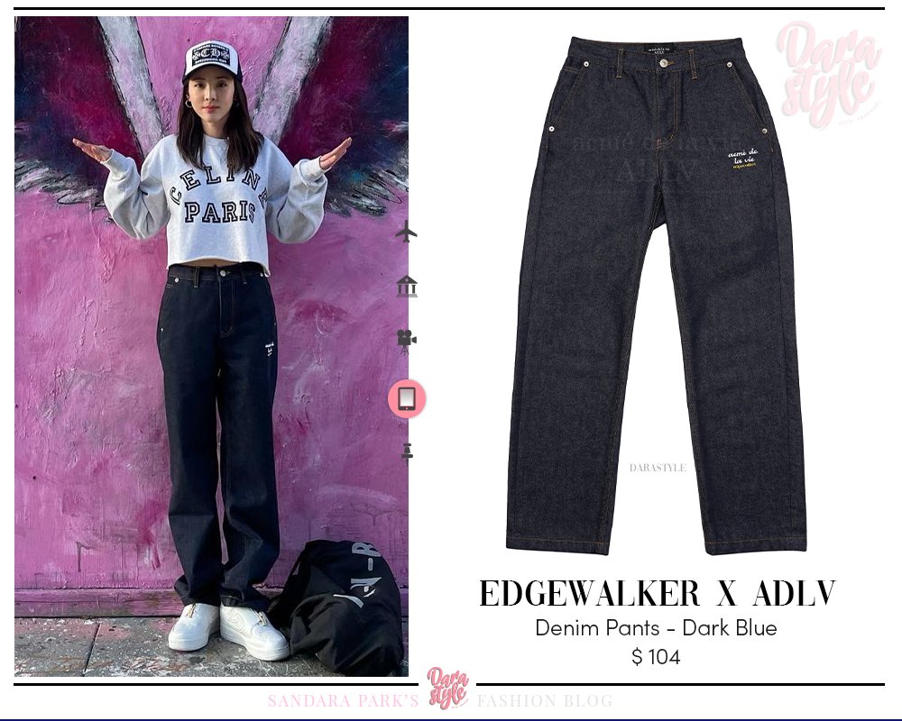 DaraStyle_'s tweet photo. [SNS Update] 220501 - #DARA Twitter post, wearing:

#CHROMEHEARTS CH Hollywood Trucker Hat
#CELINE Cropped Sweatshirt In Cotton Fleece Pale Grey
#EDGEWALKER X #ADLV Denim Pants - Dark Blue
#NIKE X #SERENAWILLIAMSDESIGNCREW Air Force 1 LXX Zip White
-
#SandaraPark #산다라박 #다라 https://t.co/Wdo2sie2r2