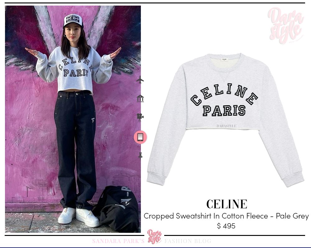celine cropped sweatshirt