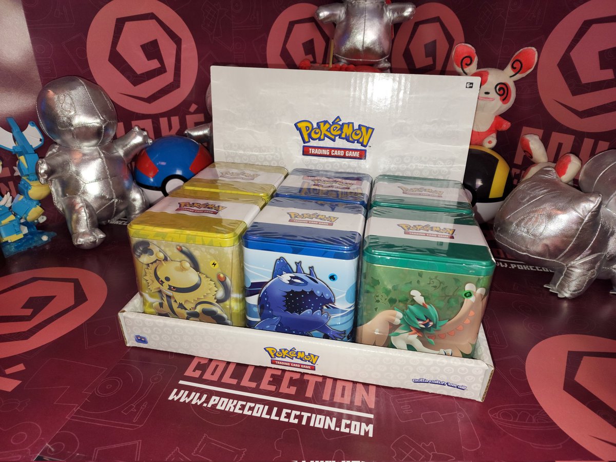 PokeCollection's tweet photo. Nabbed myself an entire display of Stackable tins thanks to an order that rolled on in. How do these new tins 'stack up'? #hurhur

Looking forward to opening these and giving them a closer look! Filming soon on @PokeCollection. Can't wait... and so many videos to come! https://t.co/sopt6M6FgG