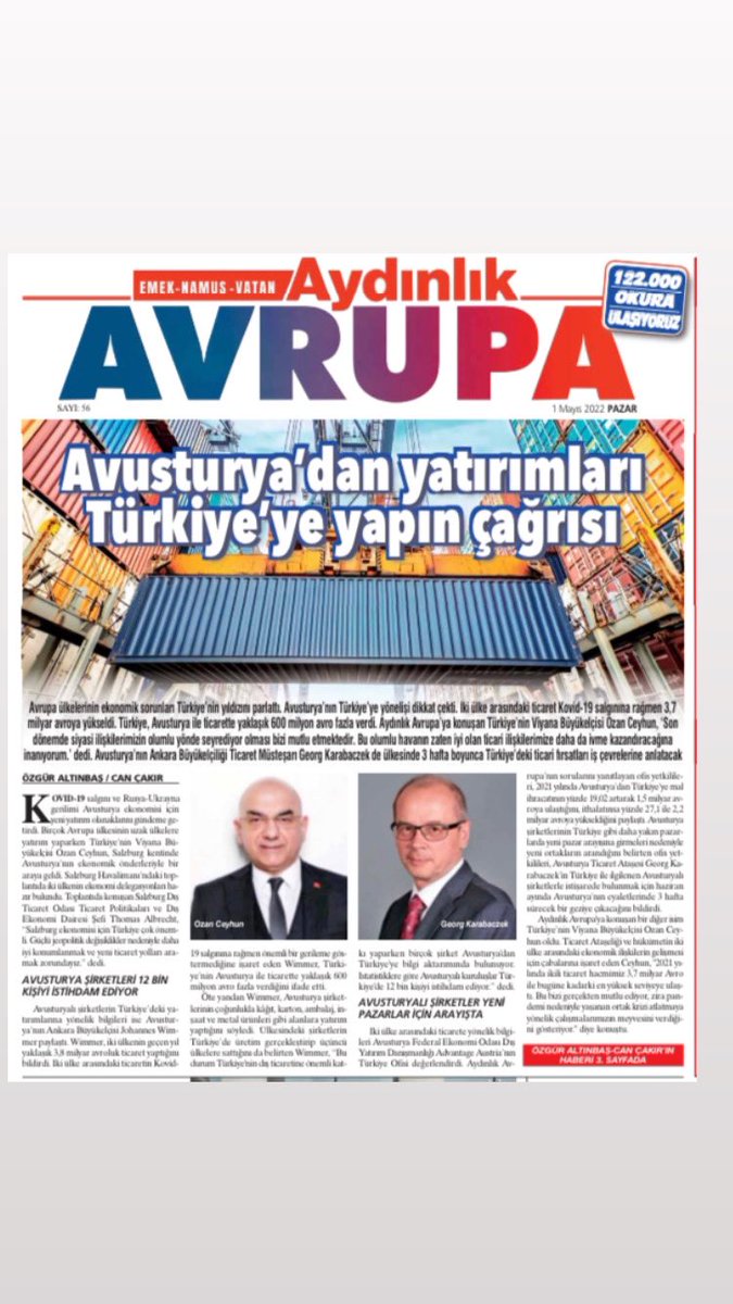 OzanCeyhun's tweet photo. “Avusturya’dan yatırımları Türkiye’ye yapın çağrısı” https://t.co/0aTzDu5UTp