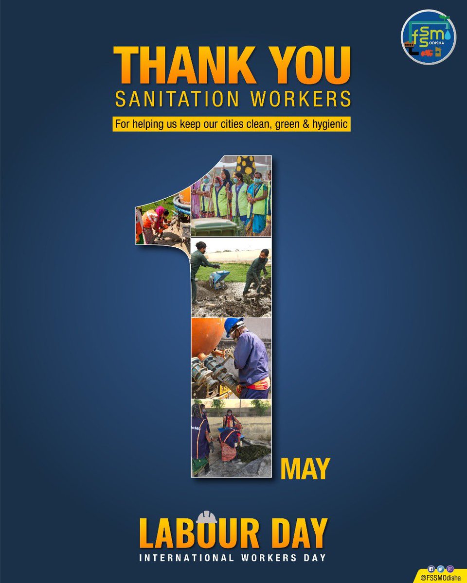 A special mention to sanitation workers for helping us keep our cities clean, green, and hygiene this #InternationalLabourDay 

<a href="/HUDDeptOdisha/">H & UD Dept</a> <a href="/MoHUA_India/">Ministry of Housing and Urban Affairs</a> <a href="/CMO_Odisha/">CMO Odisha</a>