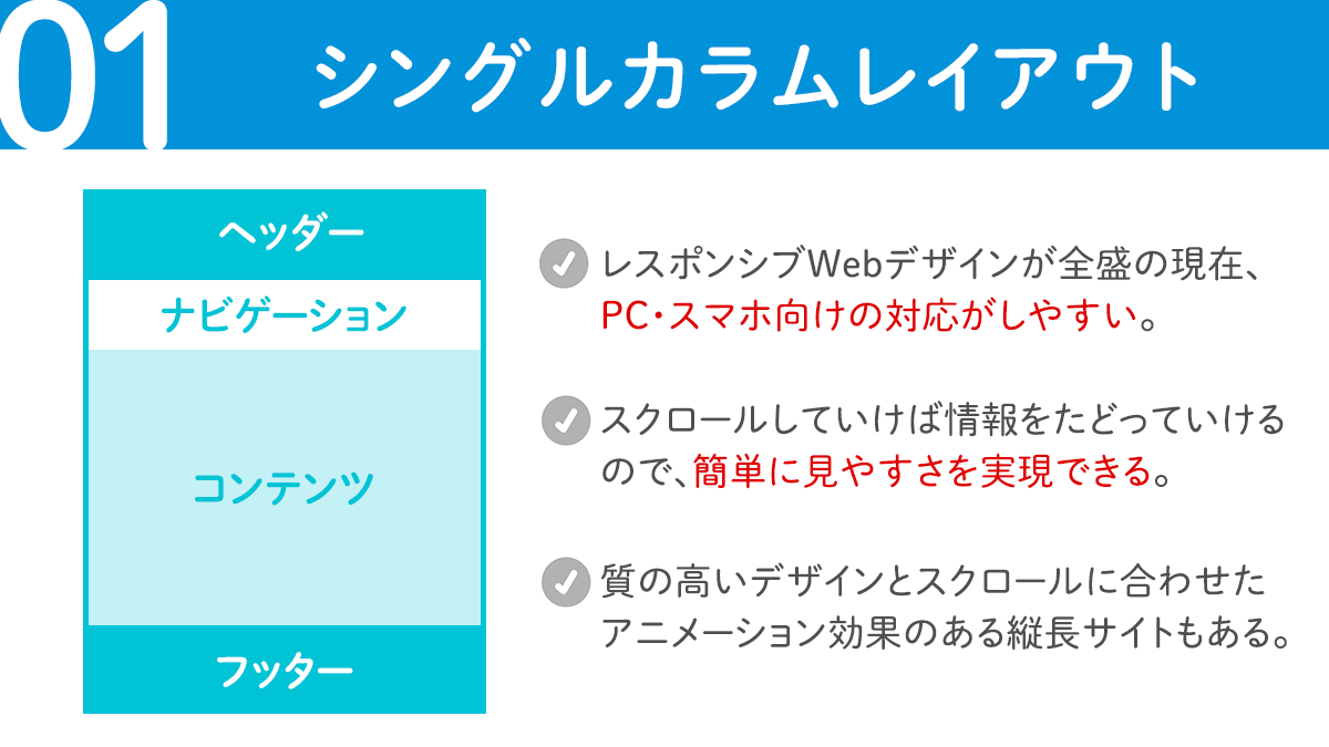 かたおか Lp専門webデザイナー Webデザインの代表的なレイアウト T Co Bgghnyigqk Twitter