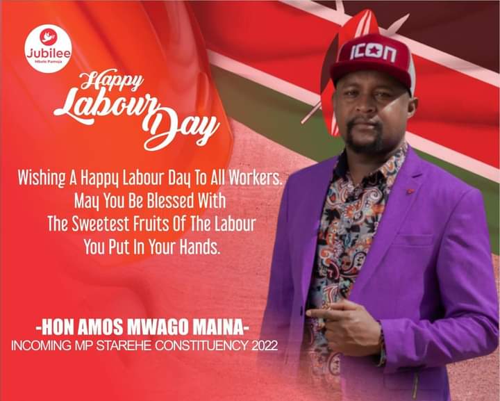 HEAmosmwago's tweet photo. I here wishing you a happy blessed labour day to all works around the the world and my constituency starehe people. 
May your holiday be filled with joy and so much love. 
#LabourDay 
#jubilee
#statehe https://t.co/jMORQdQBAY