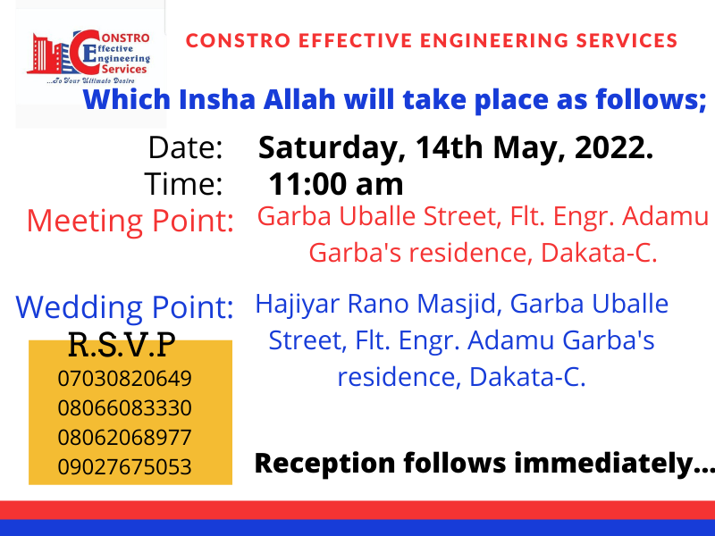 ConstroServices's tweet photo. Please consider this as formal invitation. If you're unable to attend, please say a prayer for the couple.

Thanking you, always! https://t.co/ynWb4iMqYR