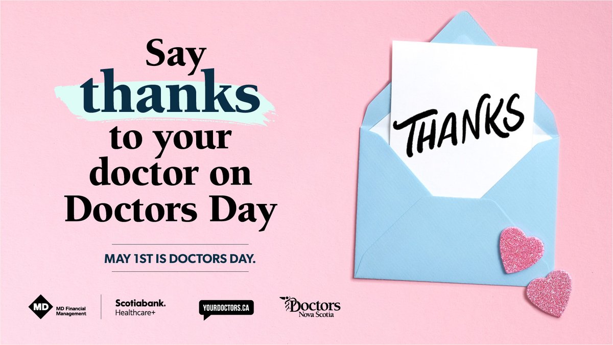 Happy #DoctorsDay to Nova Scotia’s 2,400 practising physicians. Thank you for stepping up to support your patients, colleagues and communities during this challenging time. We are grateful for all you do every day to keep us healthy and safe 💓👏🏽💓