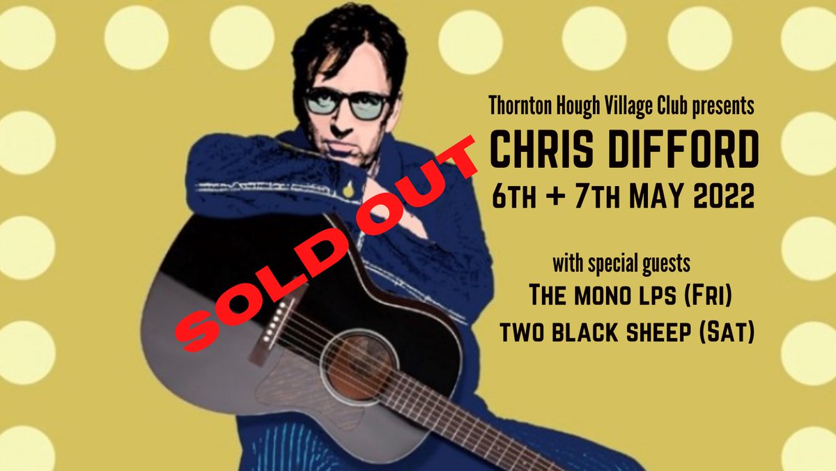 Exciting weekend coming up in the company of <a href="/chrisdifford/">Chris Difford</a>.  Both nights sold out long ago.  Can’t wait.  <a href="/themonolps/">The Mono LPs</a> <a href="/TheBlack__Sheep/">Two Black Sheep</a>.