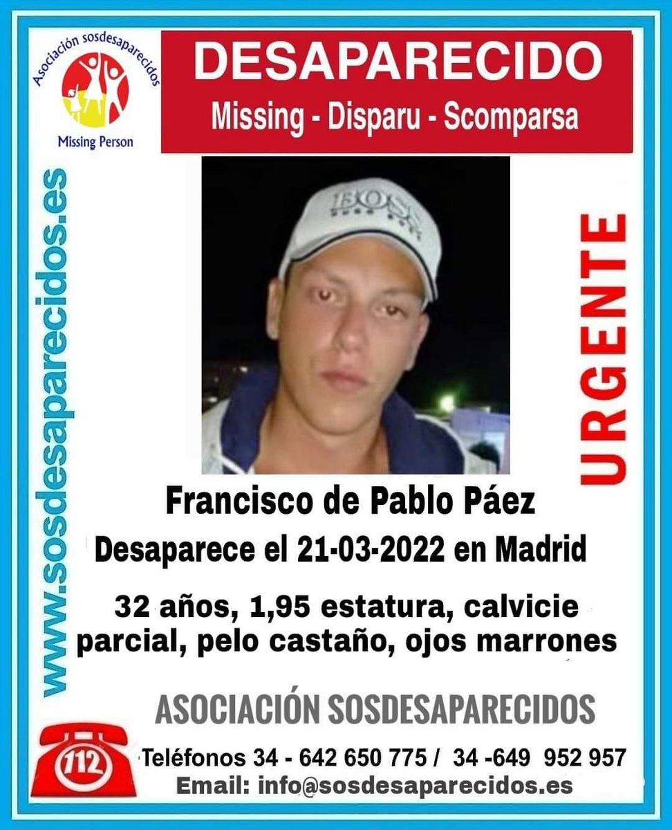 jmmpluslegal's tweet photo. Ayúdanos a encontrarlo #sosdesaparecidos #franciscodepablo https://t.co/2aGTpflrcD