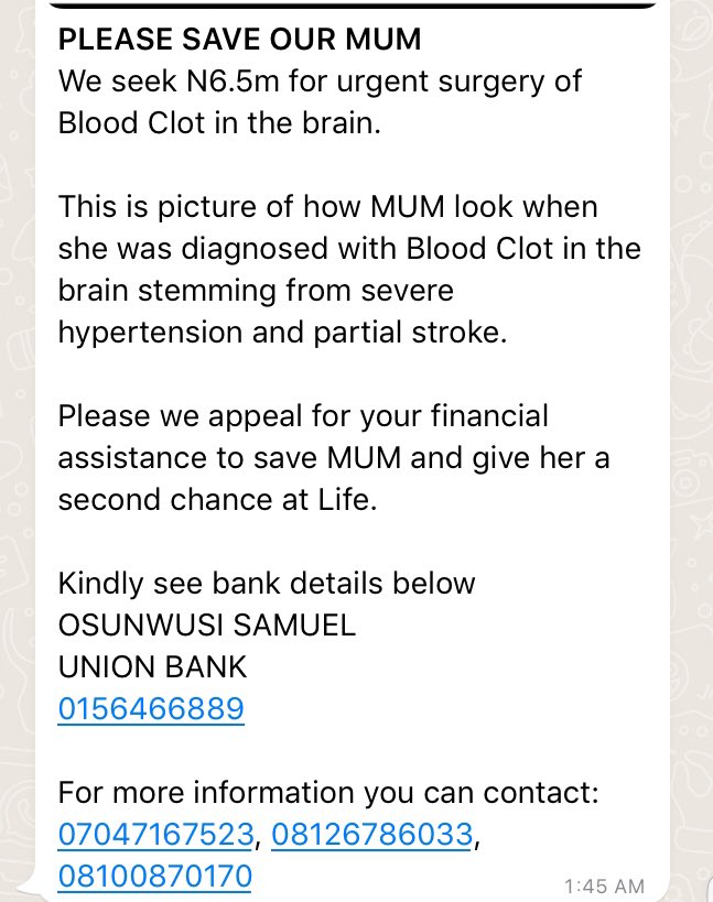 #HomewinPromo Please help save a life..🥺🥺🥺 prayers,finances and retweets will go a long way