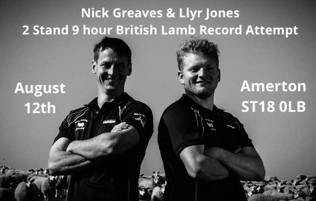 We will be attempting to break the current 2 stand 9 hour British lamb record at our family farm, august 12th. We are raising money more for the <a href="/dpjfoundation/">The DPJ Foundation</a> &amp; the farming community network. Follow the facebook page to keep up to date. 🐑 ✂️#sheepshearing