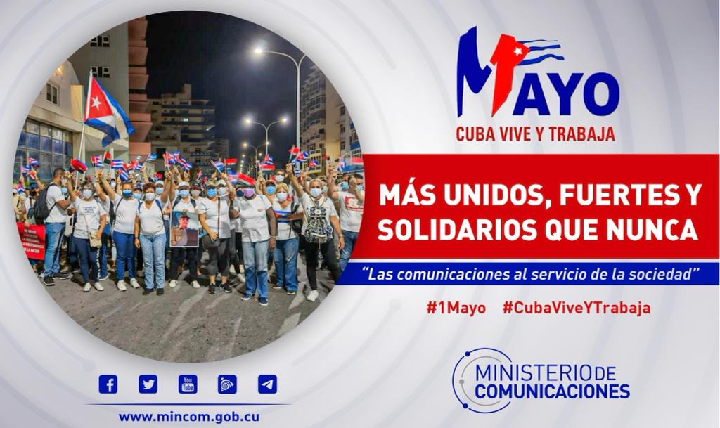 Los Comunicadores, con mucha alegría y optimismo ¡Presentes en el desfile por el #1Mayo! Por nuestro país, unidos, firmes y seguros celebramos el Día Internacional de los trabajadores
#CubaViveYTrabaja
#VamosConTodoALasPlazas