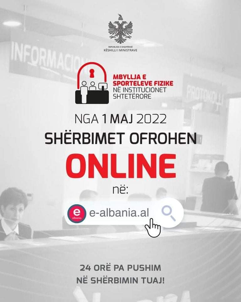 Prej ditës së sotme shërbimet pranë sporteleve në institucione, janë vetëm një trokitje larg nëpërmjet portalit e-albania.al 🇦🇱