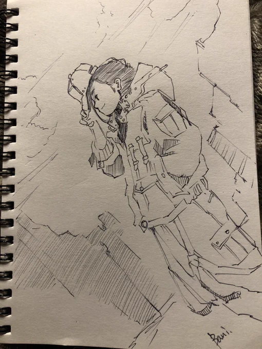 娘が「お風呂上がるまでにあたし描いて」と言われて15分
ボールペン一発 