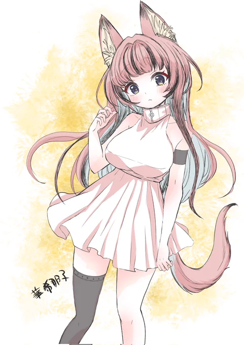 けもみみちゃんらくがき🌸^•ω•^
#イラスト 