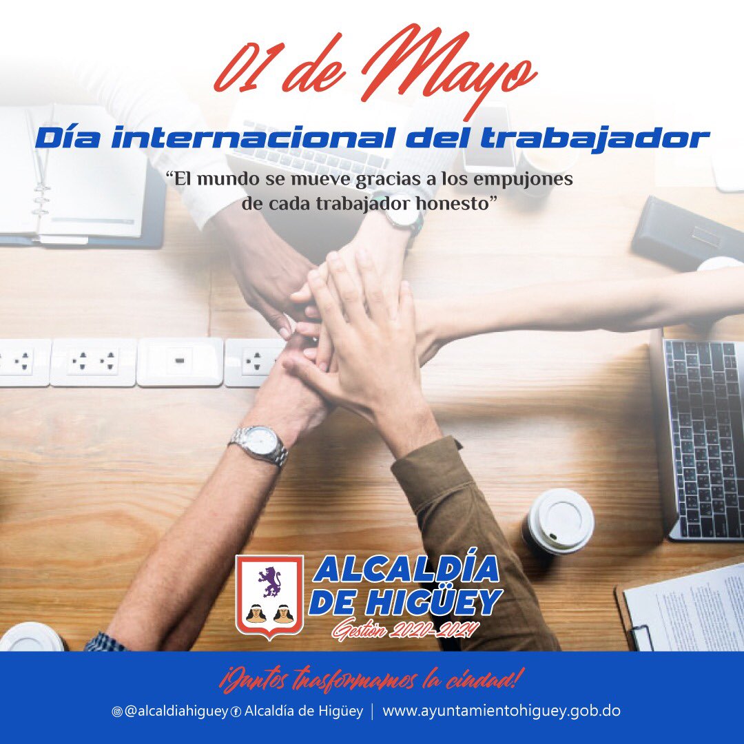 01 de Mayo. Día internacional del trabajador.

#AlcaldiaDeHiguey
#diadeltrabajador