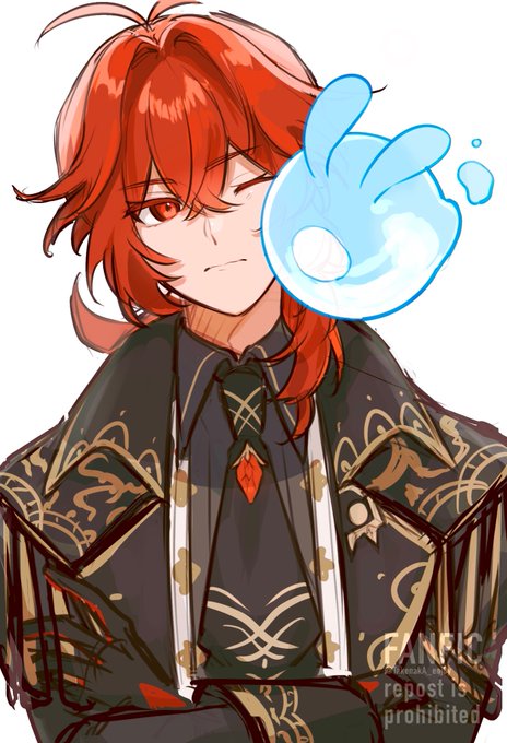 原神 GooglePlay大感謝祭 クリアファイル ガイア,ディルック 原神