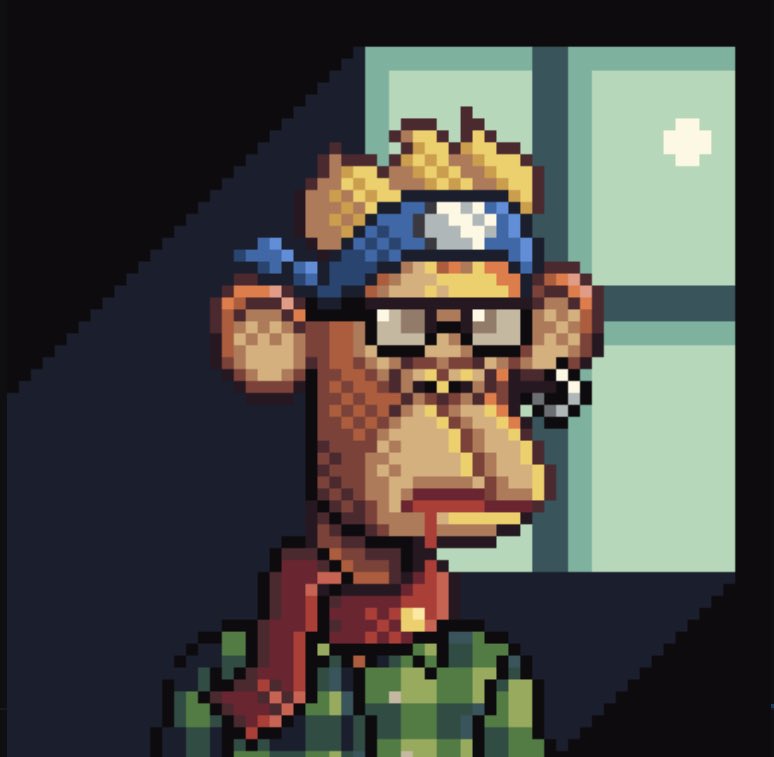 Okay okay! Last one for real this time. <a href="/ApeReunion/">Ape Reunion</a> won me over with the Naruto Head &amp; Bloody mouth. Can’t wait to see this #animated and clearly no one else can either! Our community is growing like wild fire, and realizing <a href="/RugDoctorApe/">rug</a> pixel art is 2nd to none!!!