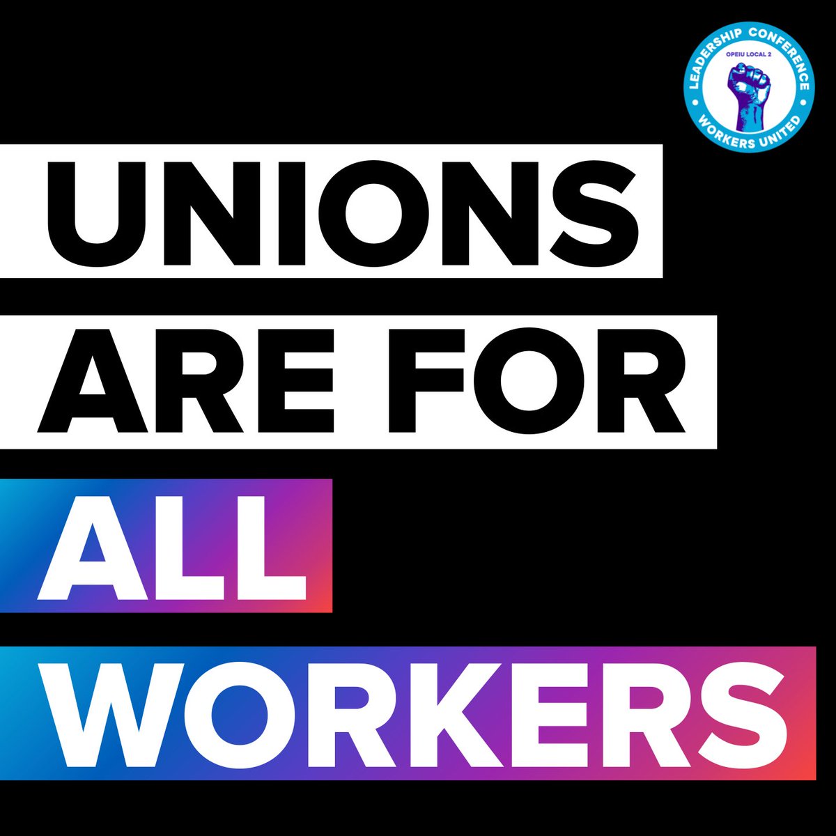 The right to form a union and engage in collective bargaining is a fundamental civil right. That's why unions are for all workers - no matter where you work or under what conditions you work.

#WorkersDay2022