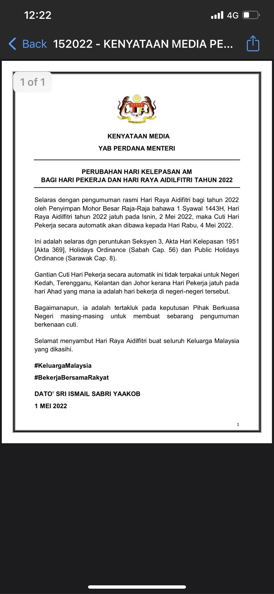 Ramalan Cuaca Pada Hari Raya 2019
