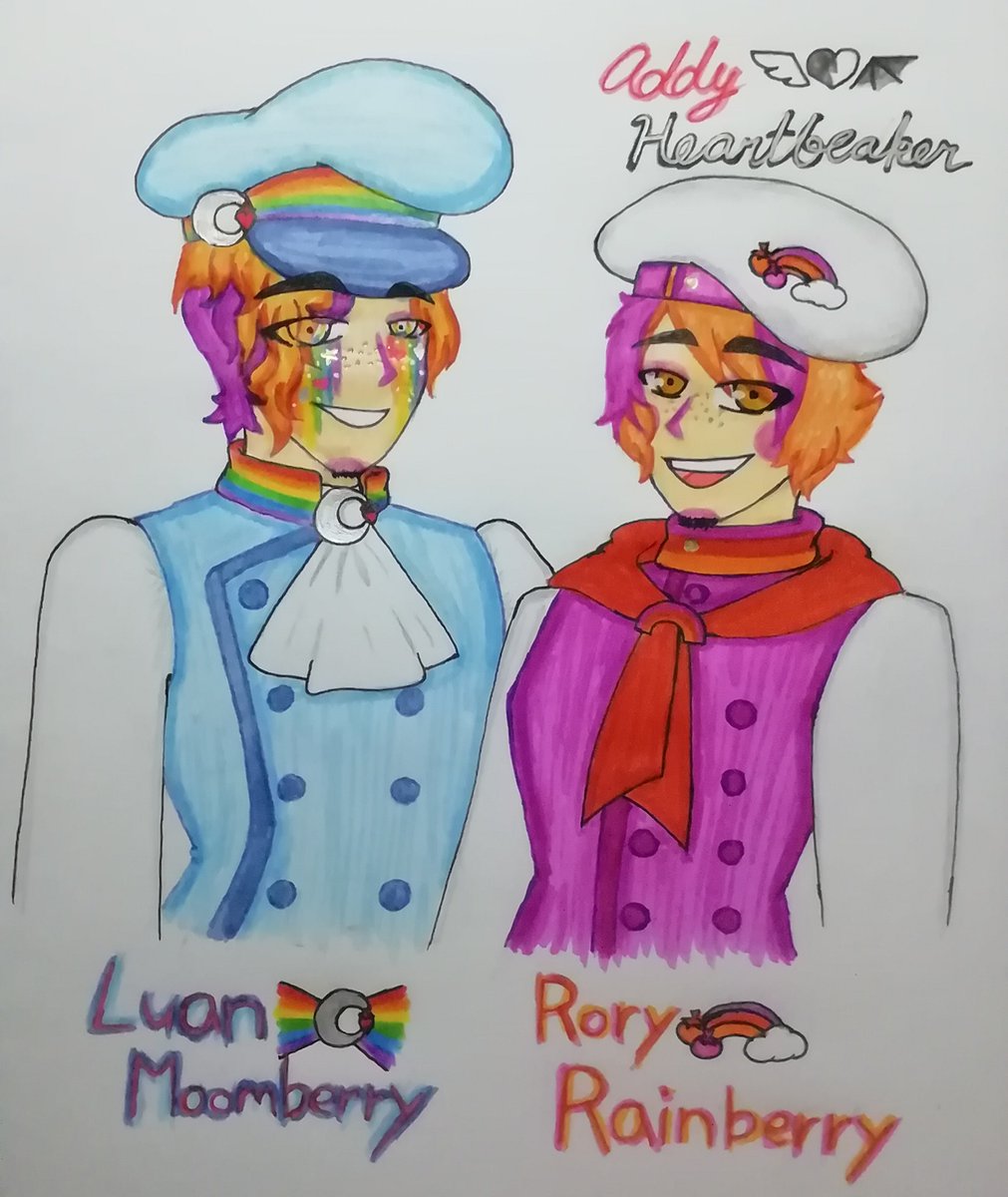 addy_dollface's tweet photo. "Luan Moonberry and Rory Rainberry"
Luan is my SDJ/STT oc as Rory's older twin brother. I drew a comparison between the Berry brothers.
#sunnytimetown #sunnytimetownoc #sttoc #sunnydayjackoc #sdjoc #doctorlavenderstorm #sunnydayjackau https://t.co/Mswb5eAiZd