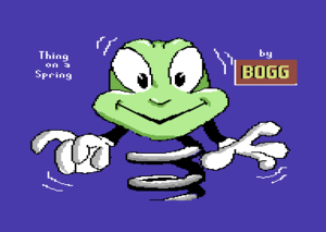 Today's scrimblo of the day is the thing from Thing on a Spring for the Amstrad CPC and Commodore 64!