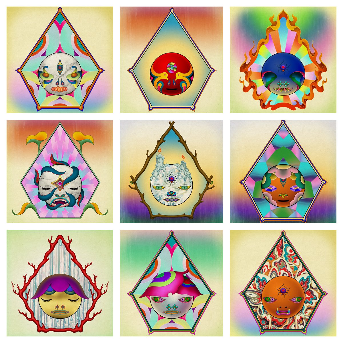 GM Outlanders, you must be exhausted by the events happening in this space today. To help calm your minds, we would like to share some of the non 1/1 ones in the #FragmentsNFT <a href="/jamesjeanart/">James Jean</a> collection.

They are equally beautiful, but also they will become tangible soon 👀