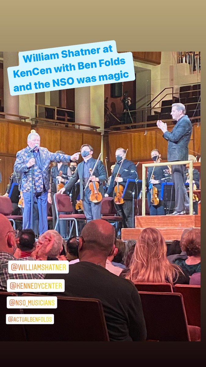 RamseyPoston's tweet photo. @WilliamShatner thank you sir, pure magic.  @kencen @BenFolds #NSO https://t.co/g4LWZnmwIS