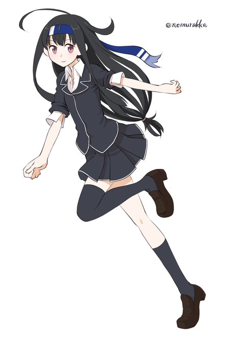 「blue headband thighhighs」 illustration images(Latest)