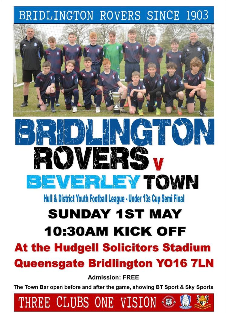 fishynix12's tweet photo. Bridlington Rovers U13's put in a good performance today at Bridlington Town's ground but came up second best after losing to a good Beverly Town team from the division above , well done to all the players you have done yourselves proud this season! 👏 https://t.co/4ucOYUkXgv