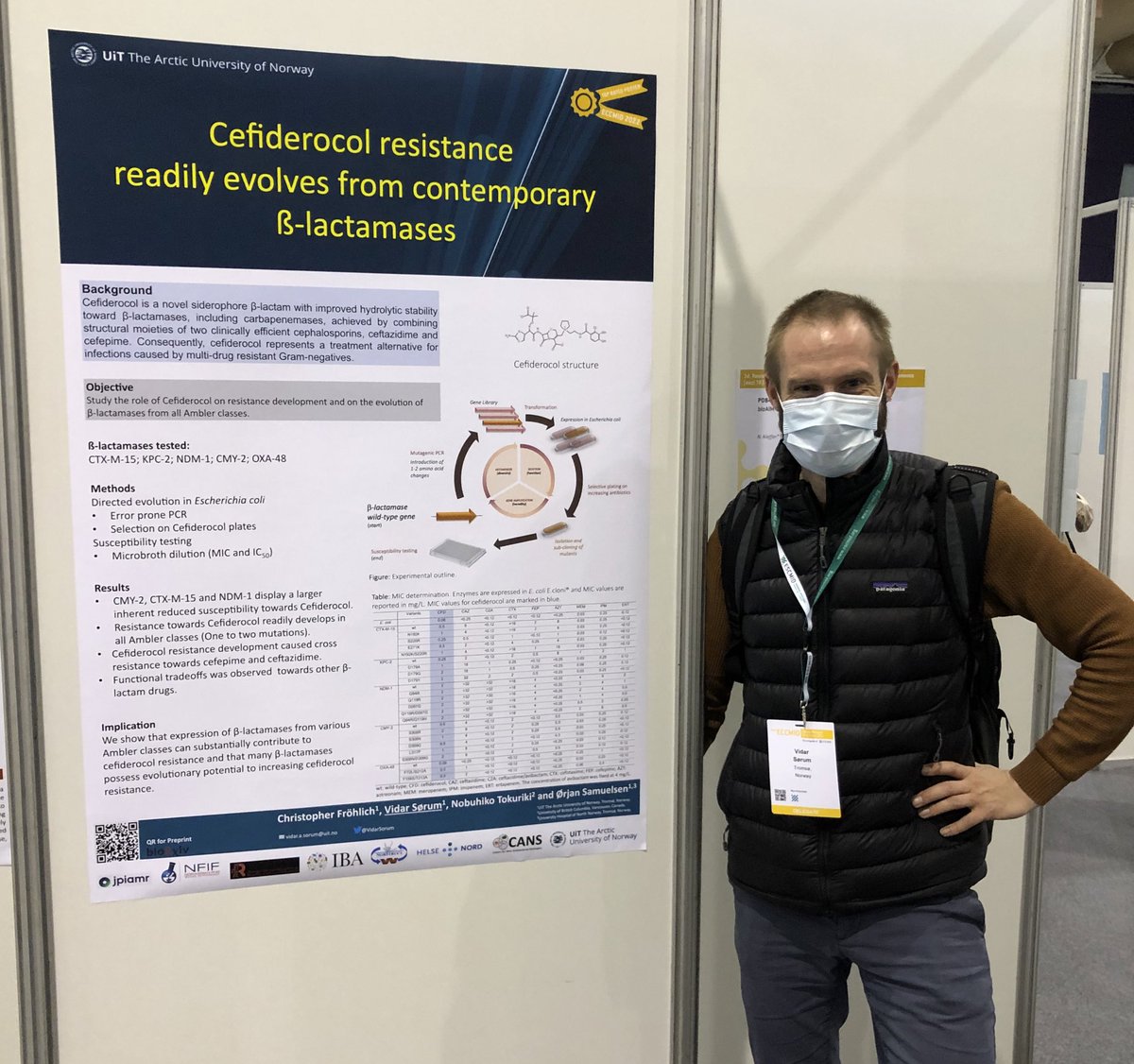 It’s already been a week since @VidarSorum presented our work on the evolution of #cefiderocol resistance at #ECCMID2022. Thanks for all the fantastic discussions and feedback, looking forward to next year.