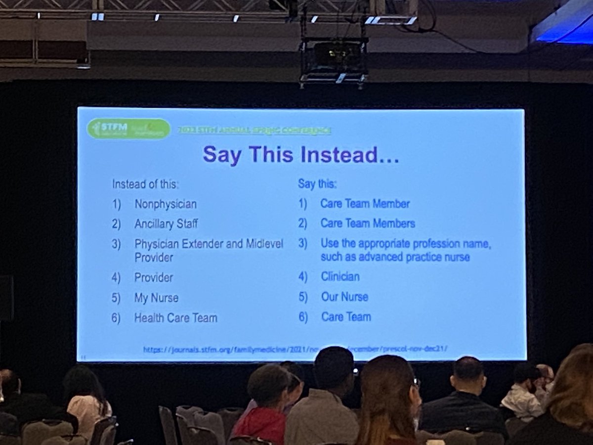 Inter-professional language is important. #stfm2022 <a href="/citywolf26/">Aaron J. Michelfelder</a>