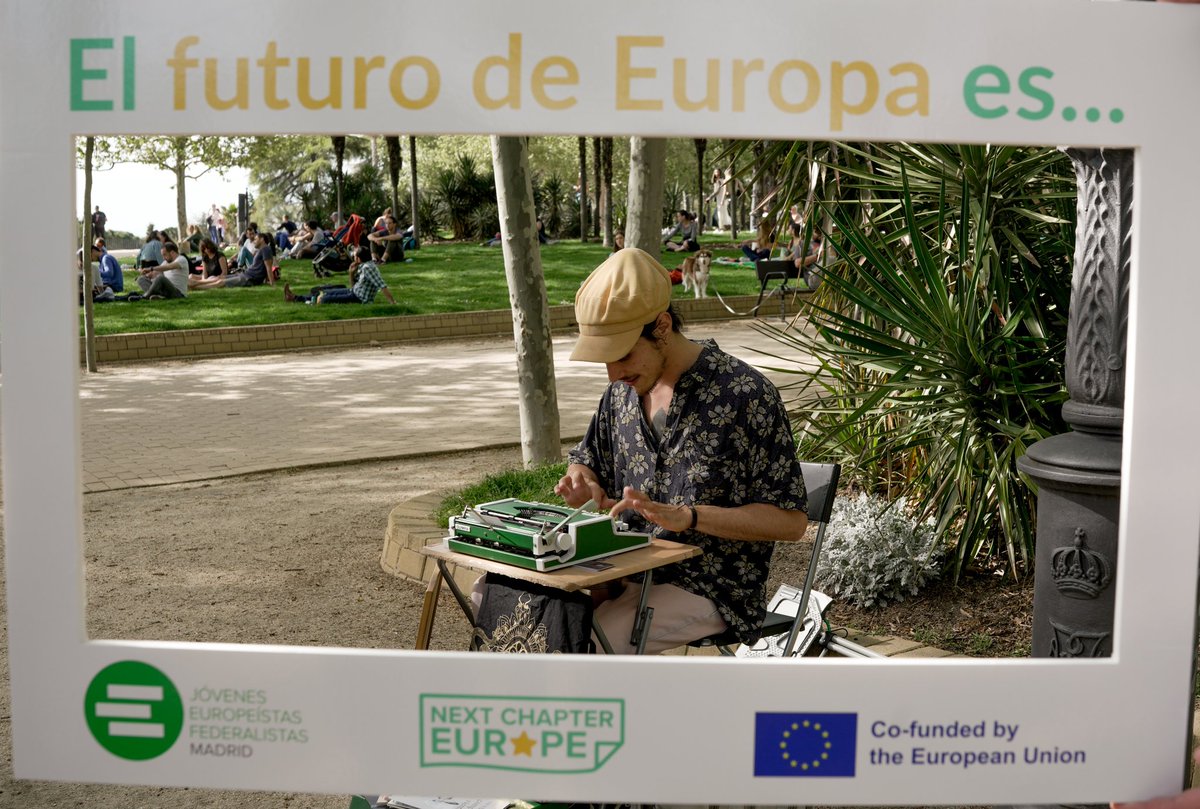 jefmadrid's tweet photo. El viernes comenzamos nuestro #NextChapterTour, salimos a la calle para dar a conocer el proyecto #NextChapterEurope de @JEF_Europe y @AEGEE_Europe sobre la participación ciudadana en la #ConferenciaSobreElFuturoDeEuropa.Nuestra #Europa🇪🇺 es como un🌳que las 🧑‍🤝‍🧑debemos cuidar. https://t.co/SSCO8NRFEo