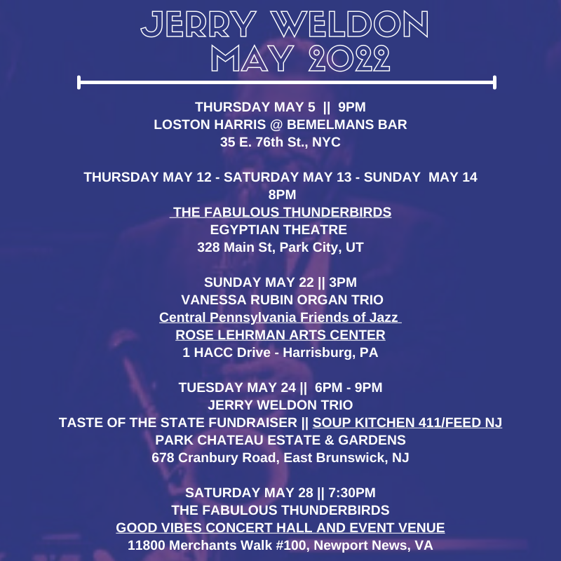 JWeldonMusic's tweet photo. May gigs. Be sure to check the website, Facebook &amp; Instagram for changes and updates. https://t.co/w00ahg97fC https://t.co/vsJTEjEHBS