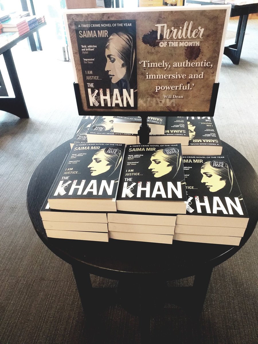 Congratulations @SaimaMir #TheKhan is the @Waterstones thriller on the month just been to @waterstones_cov looking excellent well deserved my Friend 👏🏼👏🏼👏🏼👏🏼👏🏼