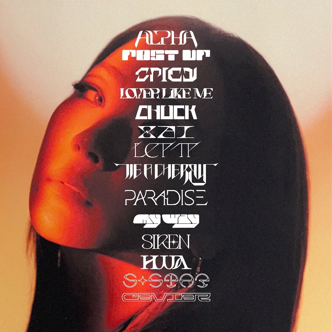thebitchishappy's tweet photo. Since the release of Alpha i wanted to pay a hommage to @chaelinCL first solo album. So i design a custom type logo for each track. I hope you guys love it 😉 #CL #2NE1 #alpha #customlogotype #customtype #typelogo #tracklist #kpop #gzb https://t.co/mFdtLEFK9l