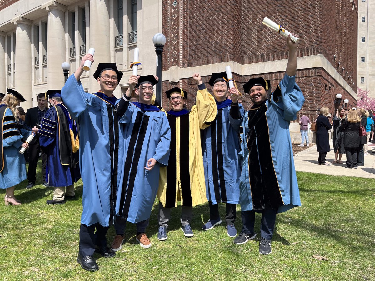 _JasonCorso_'s tweet photo. Big day for COG!  Congratulations to @BanerjeeShurjo (ECE) Ryan Szeto (CSE) @luowei_zhou (ROB) Kyle Byungsu Min (ECE) for persevering through the pandemic to finish their PhDs @UMRobotics @UMichECE @UMichCSE https://t.co/UQMNpmkCpr